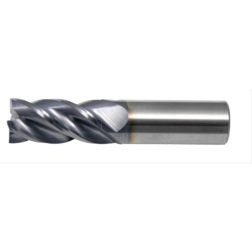 1/4″ × 1/4″ × 1/2″ × 2″ RHS / RHC Solid Carbide 4-Flute Corner Radius End Mill - TiAlN